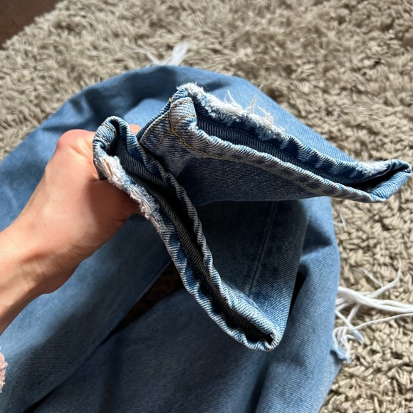 GRLFRND Helena High Rise Distressed Straight Jeans Size 26 - Picture 10 of 10